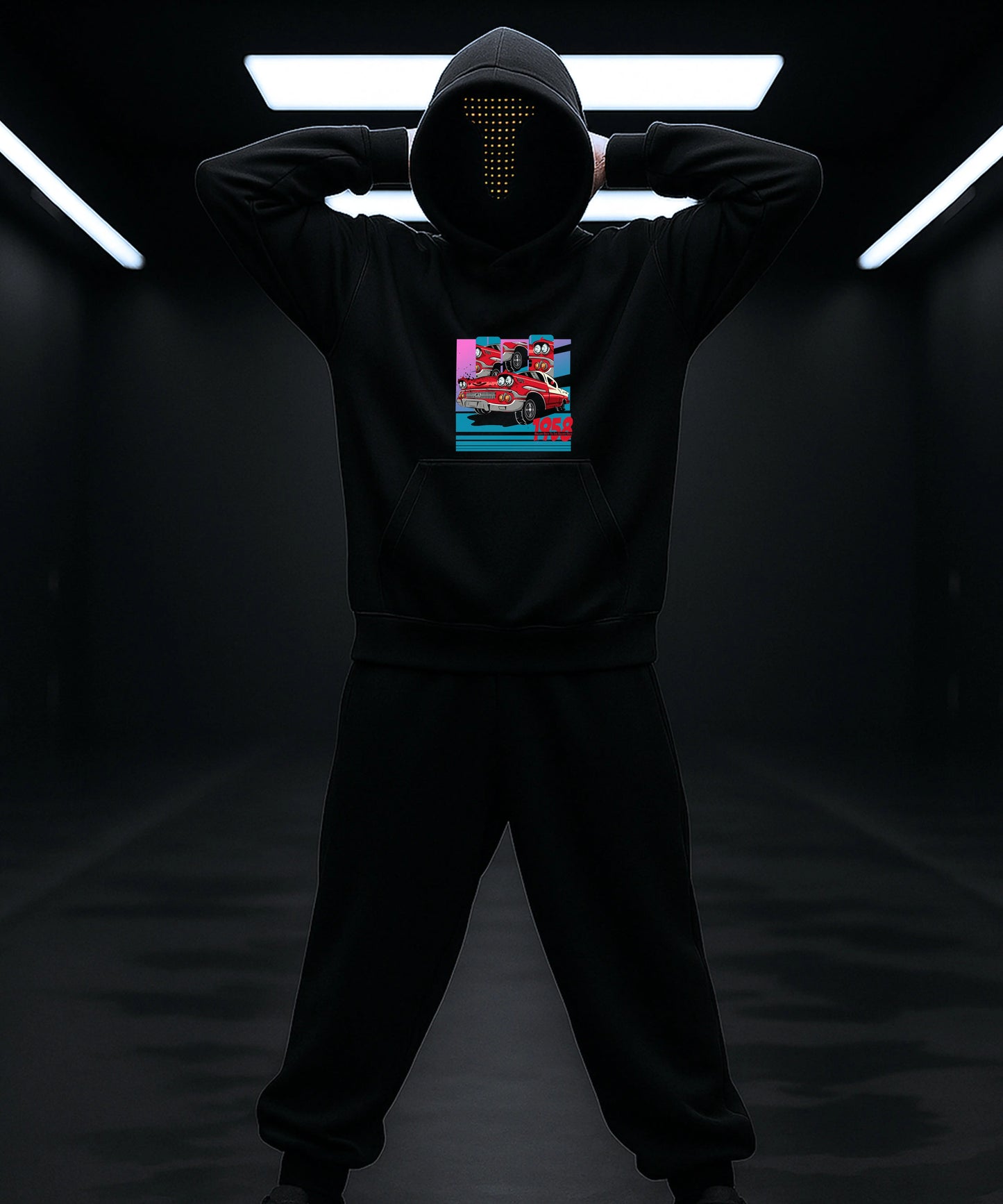 Vintage 1958 Car Hoody - Classic Style for Retro Enthusiasts - TeeHive