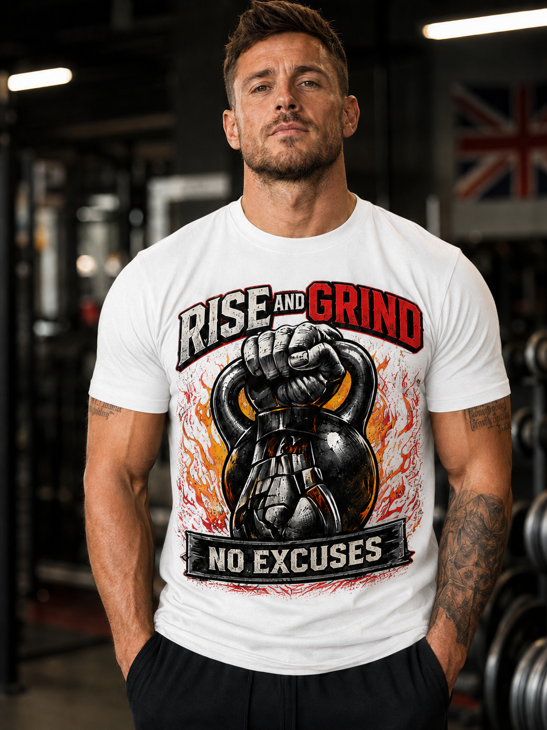 Rise and Grind No Excuses Gym T-Shirt