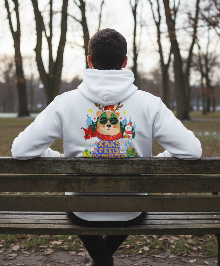 Christmas Activated Hoodie - Festive Premium Hoodie TeeHive