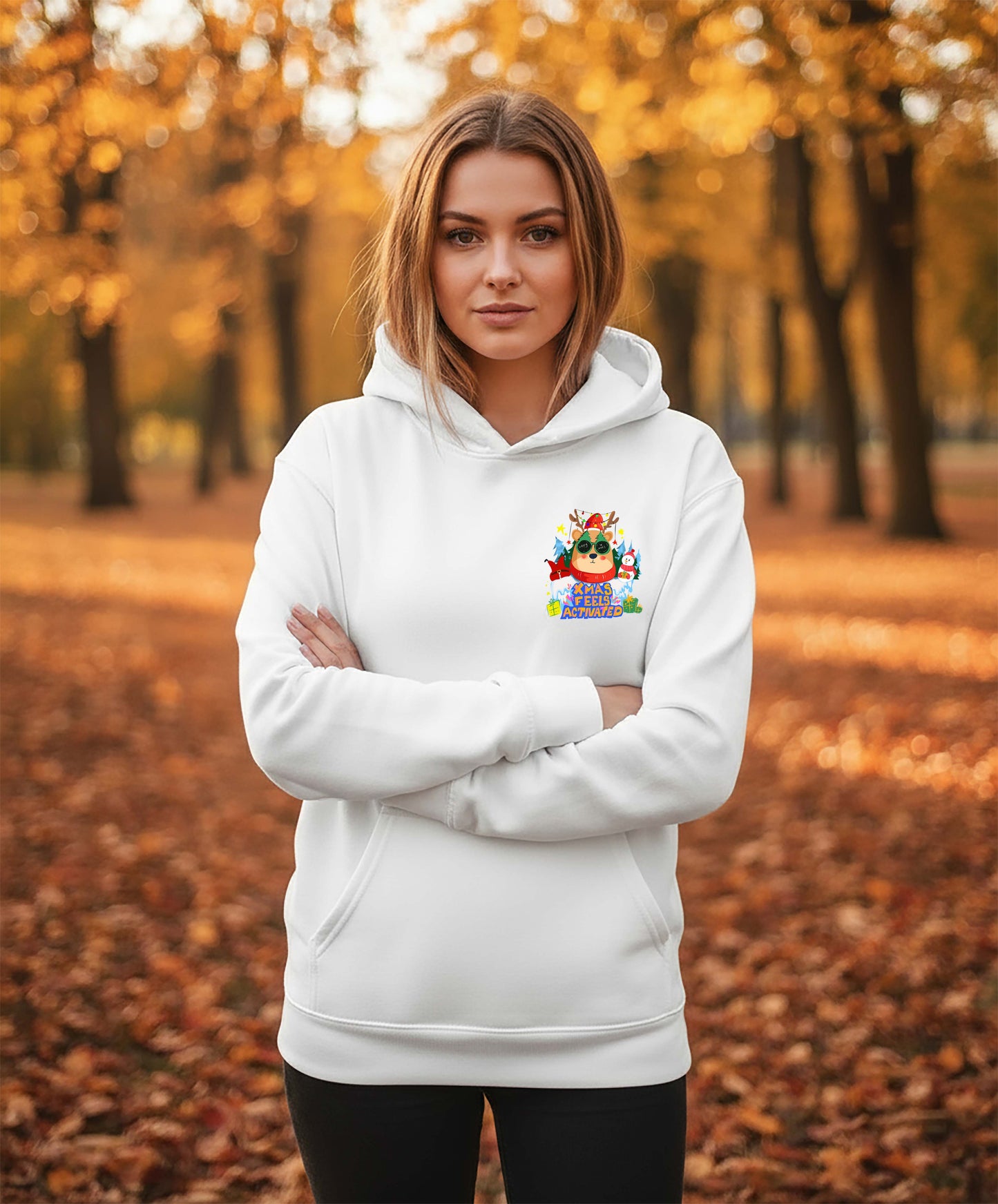 Christmas Activated Hoodie - Festive Premium Hoodie TeeHive