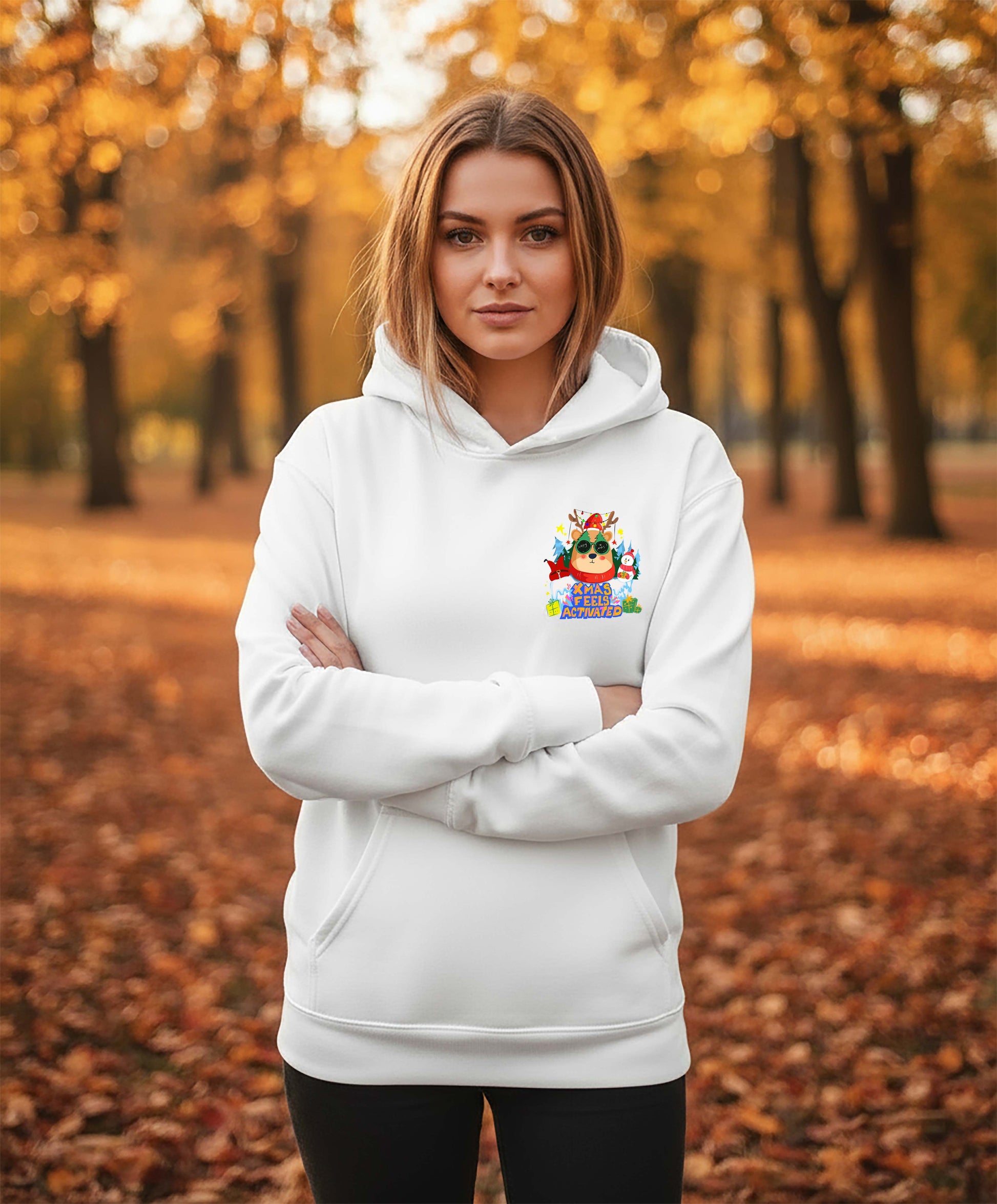 Christmas Activated Hoodie - Festive Premium Hoodie TeeHive