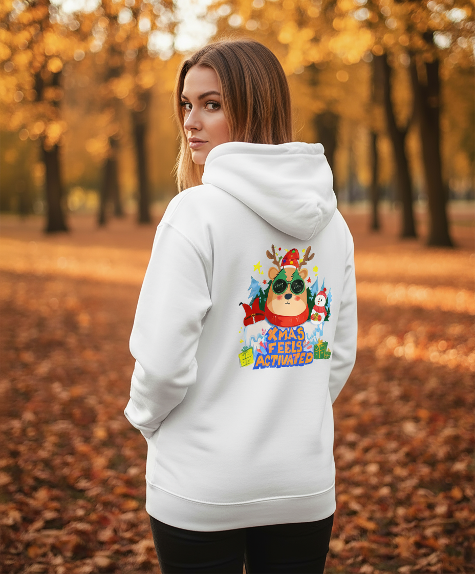 Christmas Activated Hoodie - Festive Premium Hoodie TeeHive