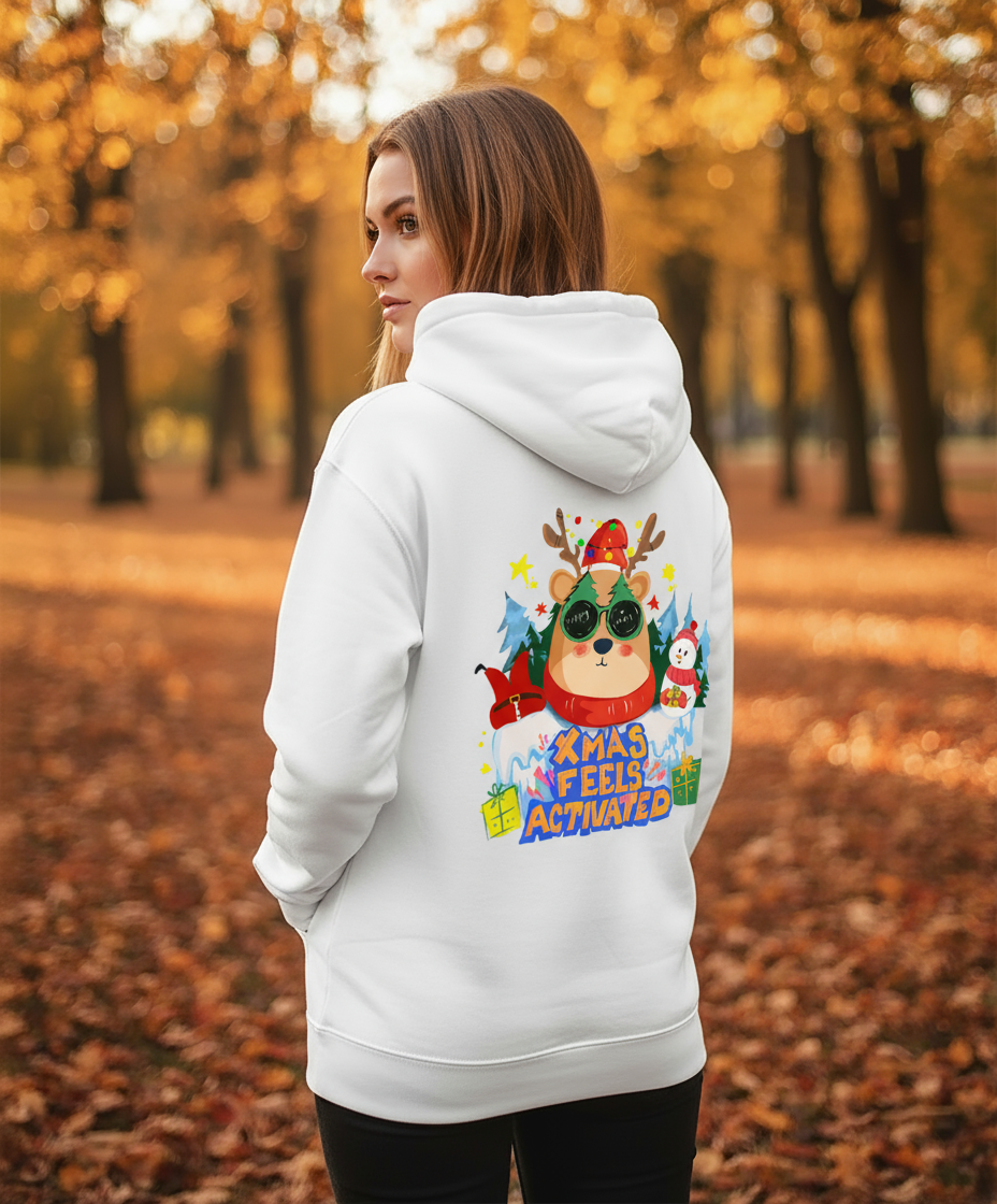 Christmas Activated Hoodie - Festive Premium Hoodie TeeHive